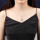 925 Silver Necklace Zircon Pendant Wedding Jewelry