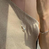 Flower Vase Pendant Necklace with Freshwater Pearl