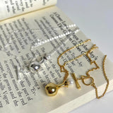 Flower Vase Pendant Necklace with Freshwater Pearl