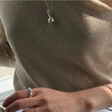 Flower Vase Pendant Necklace with Freshwater Pearl