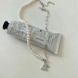 925 Silver Pearl Butterfly Necklace for Women