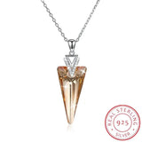 Lekani Crystal Women Necklace Triangle Pendant Necklace
