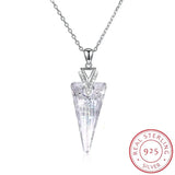 Lekani Crystal Women Necklace Triangle Pendant Necklace