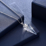 Lekani Crystal Women Necklace Triangle Pendant Necklace