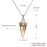 Lekani Crystal Women Necklace Triangle Pendant Necklace
