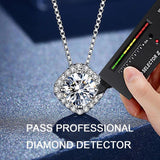 Lab Grown Diamond Necklace 925 Sterling Silver Moissanite Necklace