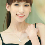 Delicate Heart Pendant Necklace 925 Sterling Silver Choker Jewelry