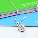 Geometric Pendant Necklace for Women in 925 Silver