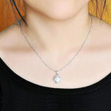 Geometric Pendant Necklace 925 Sterling Silver Choker Fine Jewelry