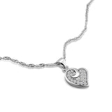 925 Sterling Silver Heart Pendant Necklace Choker