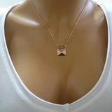 Hot Love 925 Silver Zircon Letter Necklace Women Valentines