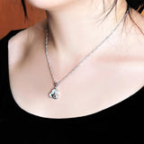 Sterling Silver Pendant Necklace Charm Choker for Women