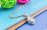 925 Silver Leaf Pendant Choker Necklace Charm Jewelry
