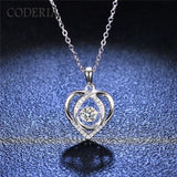 0.5CT Moissanite Pendant Necklace Sterling Silver