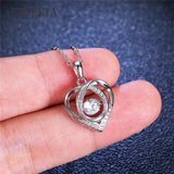 0.5CT Moissanite Pendant Necklace Sterling Silver