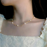 Layered Pearl Choker Necklace for Women
