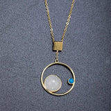 925 Silver Necklace Galaxy Hetian Jade Pendant