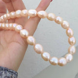 10-12mm Pink Pearl Necklace Clasp, 19inch South Sea