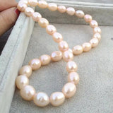 10-12mm Pink Pearl Necklace Clasp, 19inch South Sea
