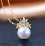 Natural Akoya Pearl Pendant Necklace 10.2mm
