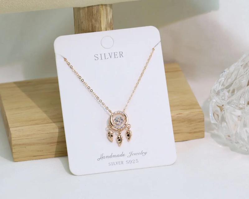 S925 Beating Heart Dream Catcher Necklace Silver Necklace