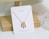 S925 Beating Heart Dream Catcher Necklace Silver Necklace