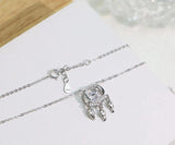 S925 Beating Heart Dream Catcher Necklace Silver Necklace