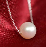 925 Silver Freshwater Pearl Pendant Necklace Jewelry