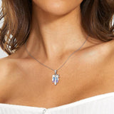 Snow Necklace Sparkle Pendant 925 Sterling Silver Women Necklace