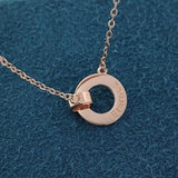S925 Sterling Silver Double Circle Eternal Love Necklace