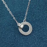 S925 Sterling Silver Double Circle Eternal Love Necklace