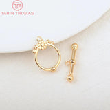 6 Sets 24K Brass Toggle Clasps for DIY Jewelry