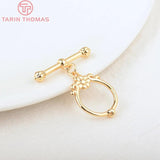 6 Sets 24K Brass Toggle Clasps for DIY Jewelry