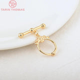 6 Sets 24K Brass Toggle Clasps for DIY Jewelry