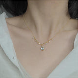 Water Drop Pendant Pearl Necklace Romantic Gift