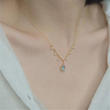 Water Drop Pendant Pearl Necklace Romantic Gift