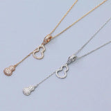 S925 Sterling Silver Gourd Pendant Necklace for Women