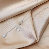 S925 Sterling Silver Gourd Pendant Necklace for Women