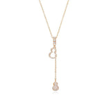 S925 Sterling Silver Gourd Pendant Necklace for Women