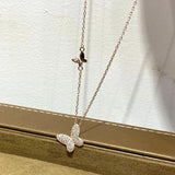 Butterfly Zircon Sterling Silver Necklace for Women