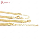 1 Piece 24K Copper Necklaces Finished Chains 42.5CM