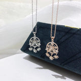 S925 Snowflake Women's Necklace Small Fresh Clavicle Chain Silver Necklace