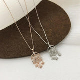 S925 Snowflake Women's Necklace Small Fresh Clavicle Chain Silver Necklace