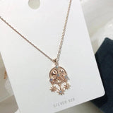 S925 Snowflake Women's Necklace Small Fresh Clavicle Chain Silver Necklace