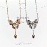 925 Sterling Silver Zircon Clavicle Chain Necklace