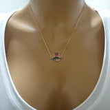 Zircon Heart King Necklace 925 Silver Jewelry For Women