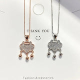 S925 Sterling Silver Ruyi Safe Lock Bell Women's Necklace
