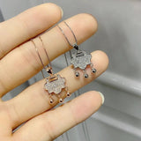 S925 Sterling Silver Ruyi Safe Lock Bell Women's Necklace