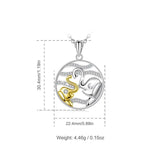 925 Sterling Silver Elephant Necklace with Box