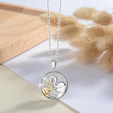 925 Sterling Silver Elephant Necklace with Box